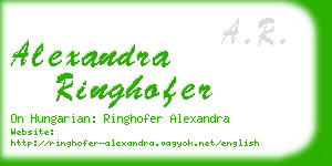 alexandra ringhofer business card